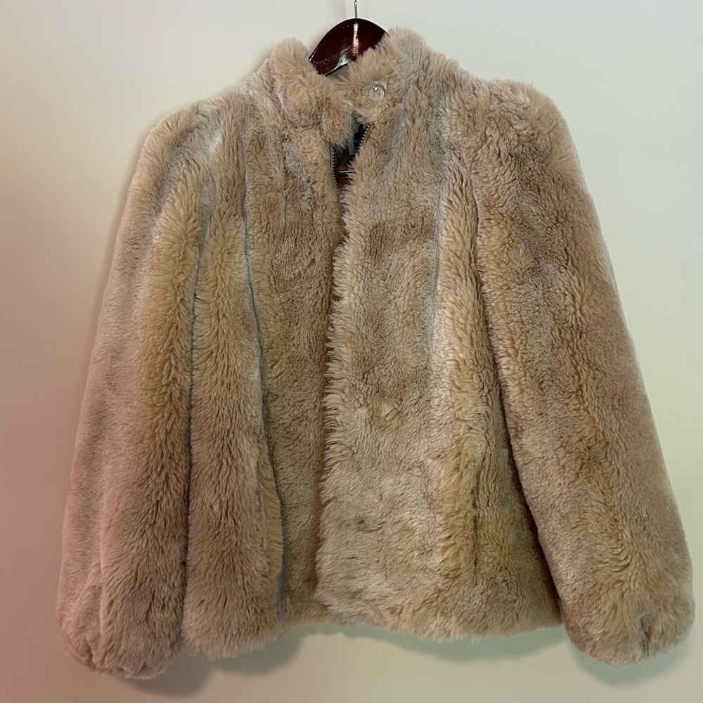 VINTAGE!!! Jordache faux fur and leather coat!